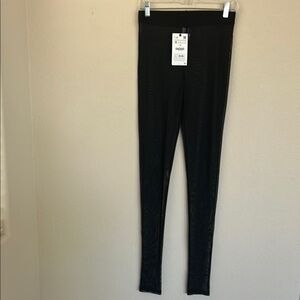 Zara Tulle Leggings Black M